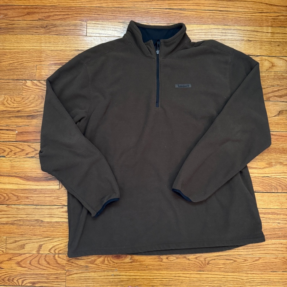 Brown Timberland Quarter-Zip Pullover